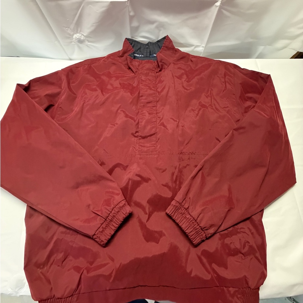Roundtree & Yorke Men's Deep Red Pullover‎ Windbreaker